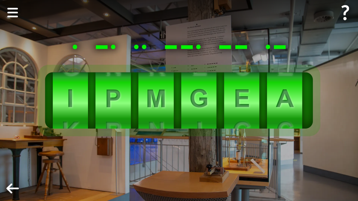 Screen aus dem Escape-Game im Heinz Nixdorf Forum.