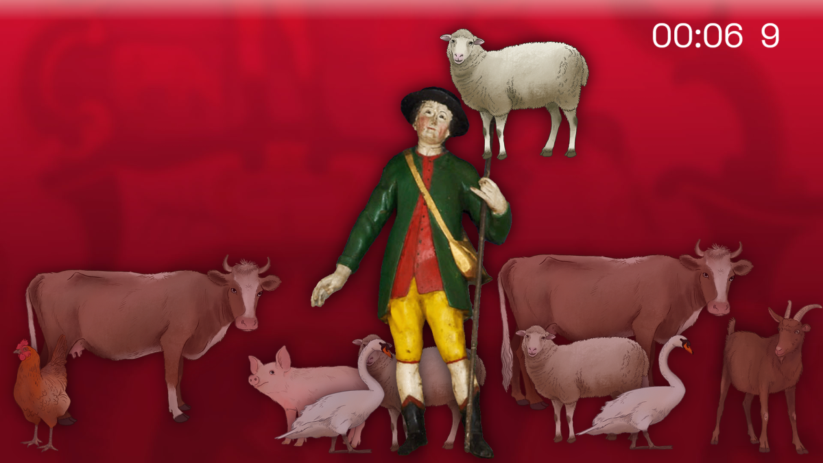 Ein Hirte mit Herde Ein Hirte mit Herde